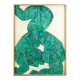 “The Twins”, bas-relief framed in oak wood and patinated copper.