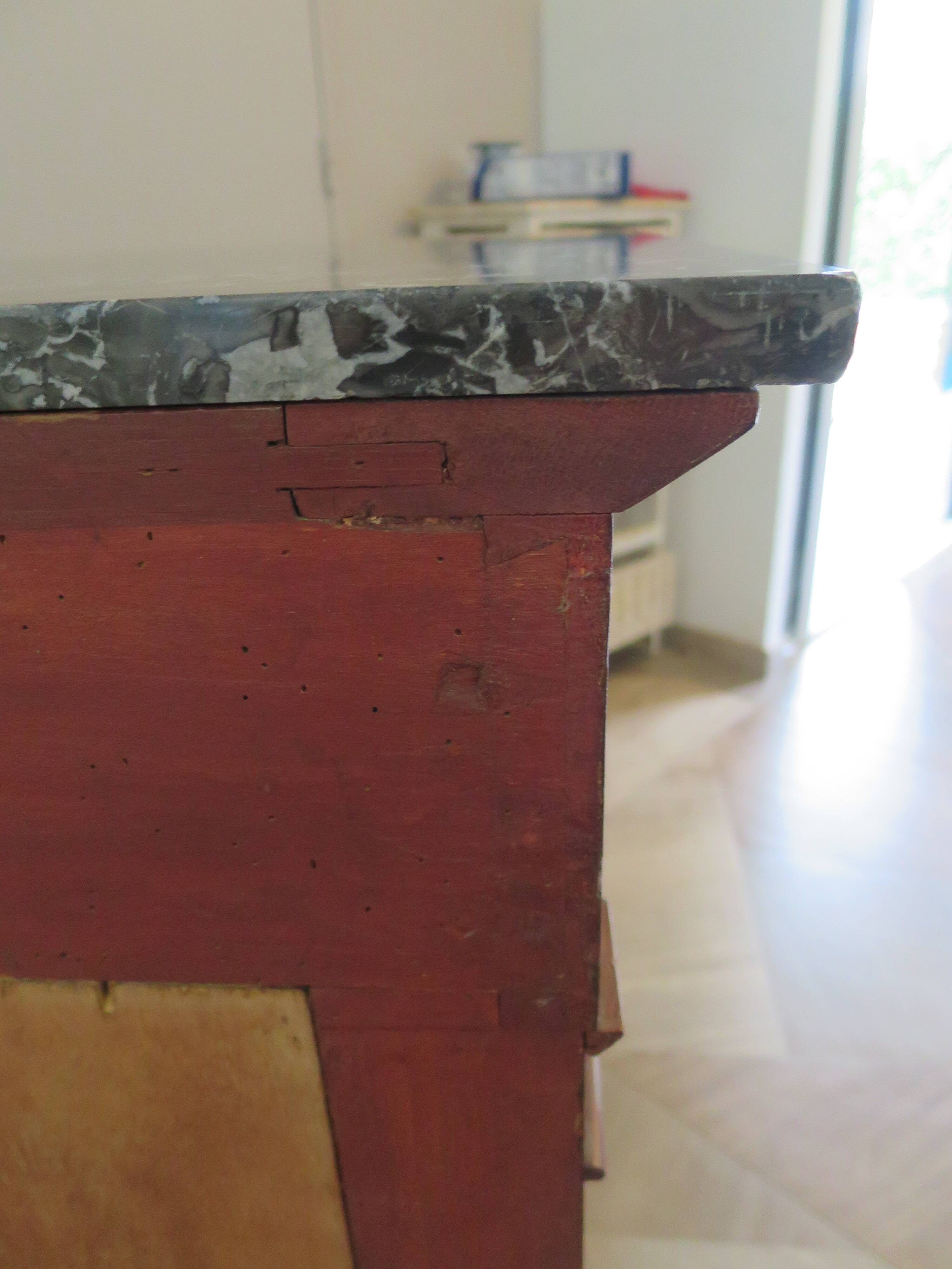 console-style empire/restauration-à crosses-fond de miroir-pieds griffes