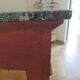 Empire/Restoration style console table with scrolled ends, mirrored back, and claw feet.