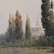 Old painting signed Angelos Giallinas, watercolour on paper from the 1800s.