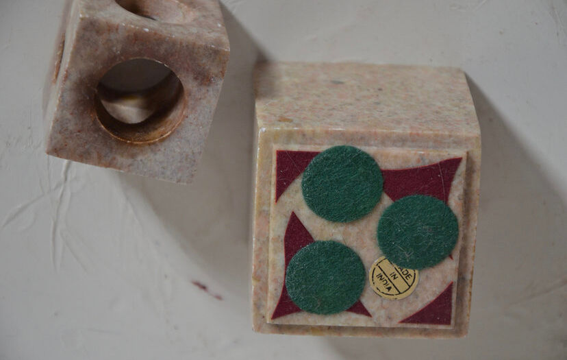 Vintage marble candle holder