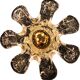 Pair of Italian wall sconces in Murano glass in the shape of a flower.