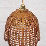 Vintage wicker pendant lamp