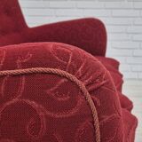 Années 1960, canapé danois 3 places, état d'origine, tissu coton-laine.