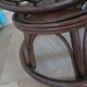 Vintage set of 2 swivel chairs in bamboo and rattan - Papasan shape