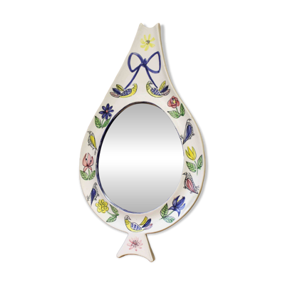 Miroir en céramique par Jean de Lespinasse