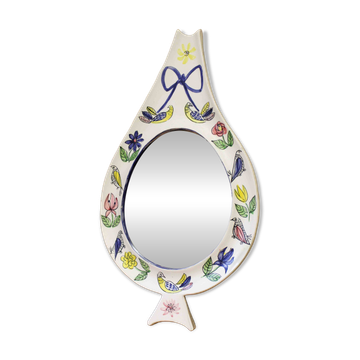 Miroir en céramique par Jean de Lespinasse