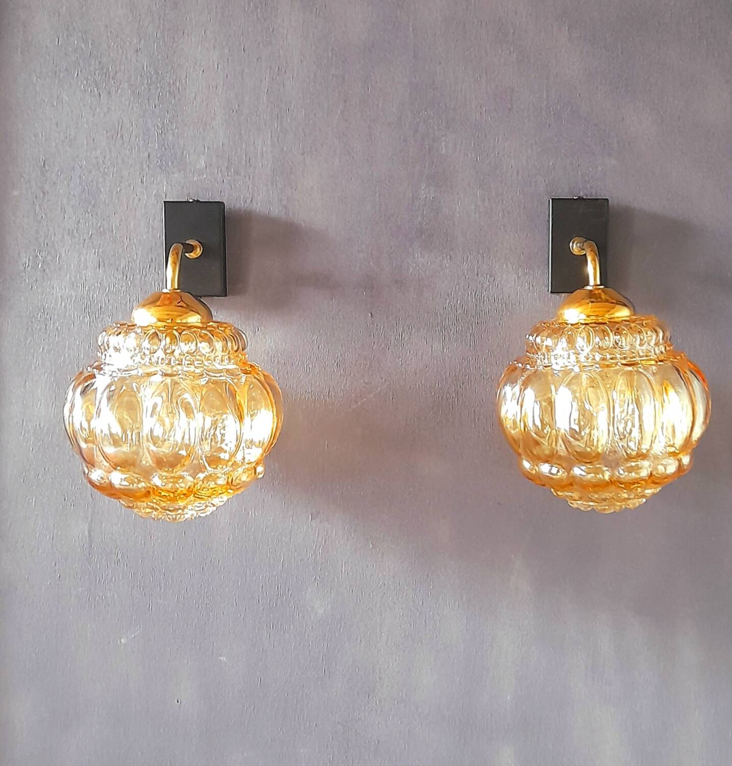 Pair of dlg Helena Tynell wall lights 70s