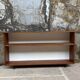 Seventies wood and metal library