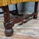 Large armchair with high Renaissance back in solid walnut around 1850-1860