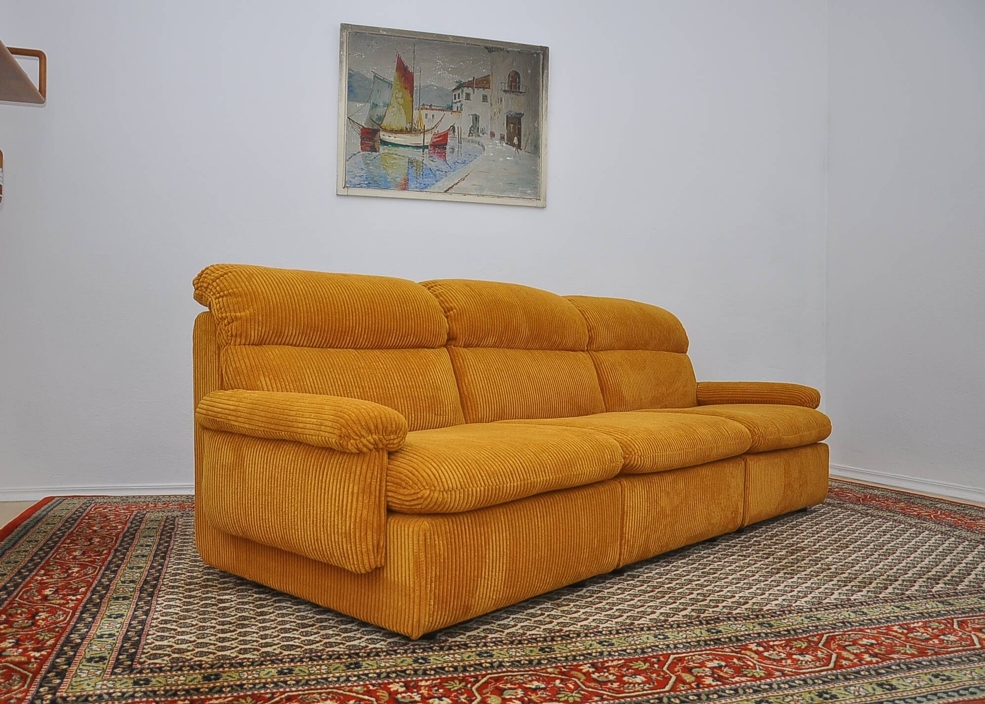 Yellow modular sofa, 1970s, set of 3