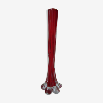 Stretched glass art deco vase