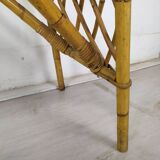 Vintage rattan bar and stools