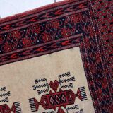 Vintage carpet Uzbek Bukhara handmade 61cm x 190cm 1960s