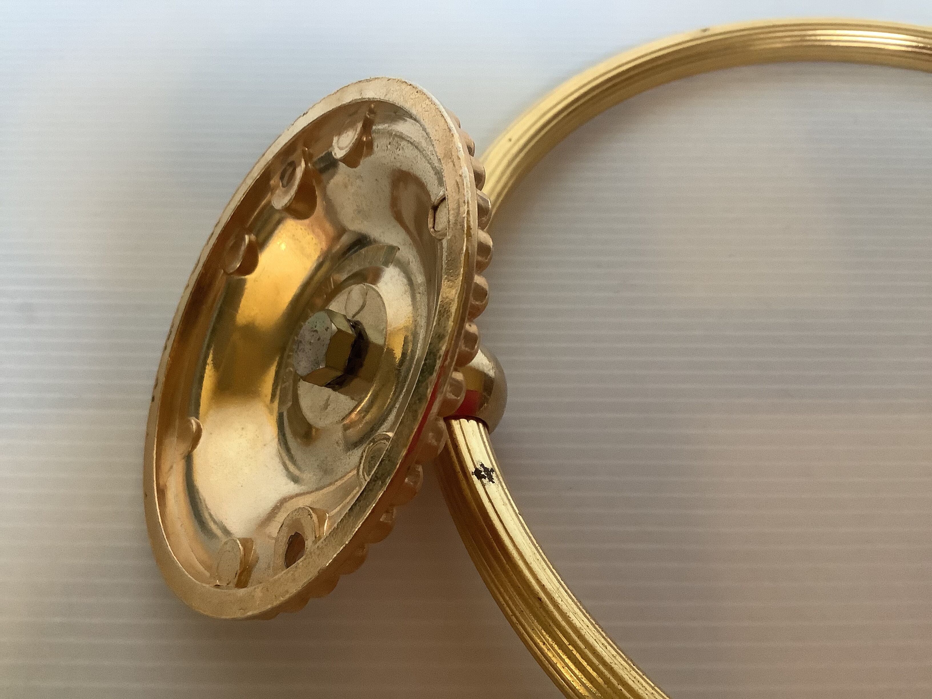 Brass towel rack made in France