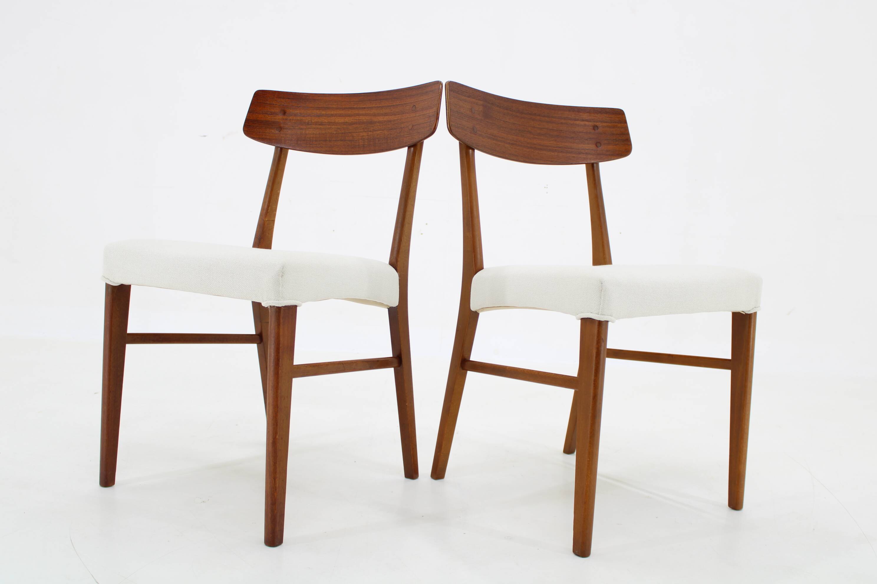 1960s Pair of Danish Teak Chairs, Restored