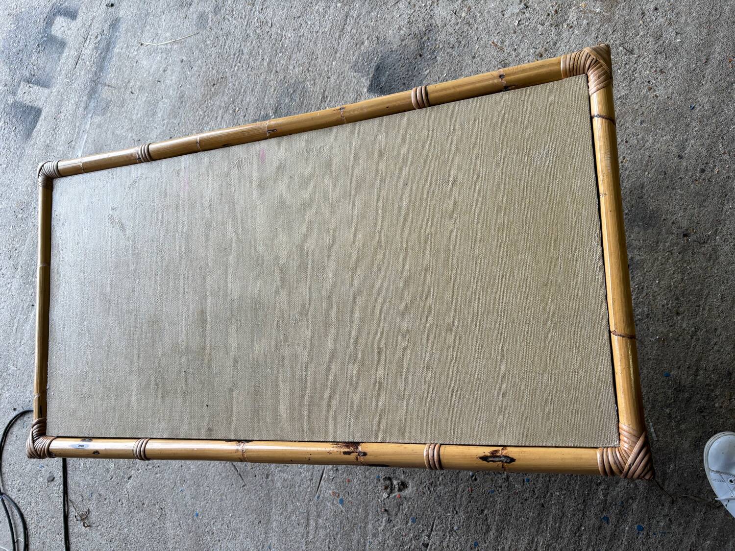 Vintage rattan table