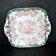 Square porcelain plate Sarreguemines model Minton 215 with Japonese decoration.