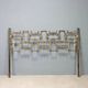 Vintage headboard for double bed in brass, geometric design, Italy, 1960s.