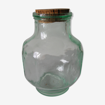 Thick bubble glass candy jar cork stopper retro kitchen decoration