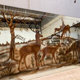 Doe-themed eglomized mirror