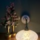 Elbow wall light, vintage glass lampshade from Clichy in pink.
