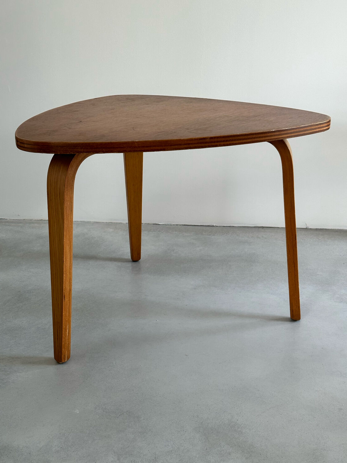 Vintage bow-wood coffee table, design Steiner 1960