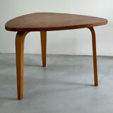 Vintage bow-wood coffee table, design Steiner 1960
