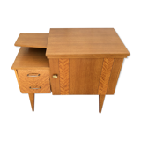 Vintage furniture with sewing machine light wood