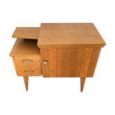 Vintage furniture with sewing machine light wood