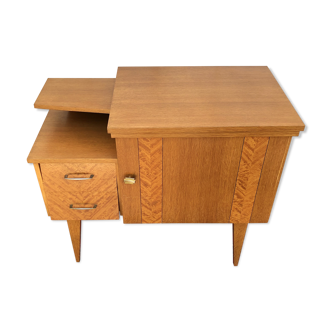 Vintage furniture with sewing machine light wood