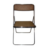 Chrome cane folding chairs 1970