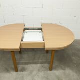Modernist convertible oval table set and 4 matching chairs 1990