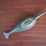 Brass ashtray, fish saw, modernist, decoration