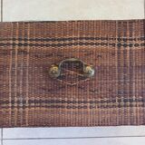 Old wicker trunk