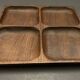 Wooden tray with compartments