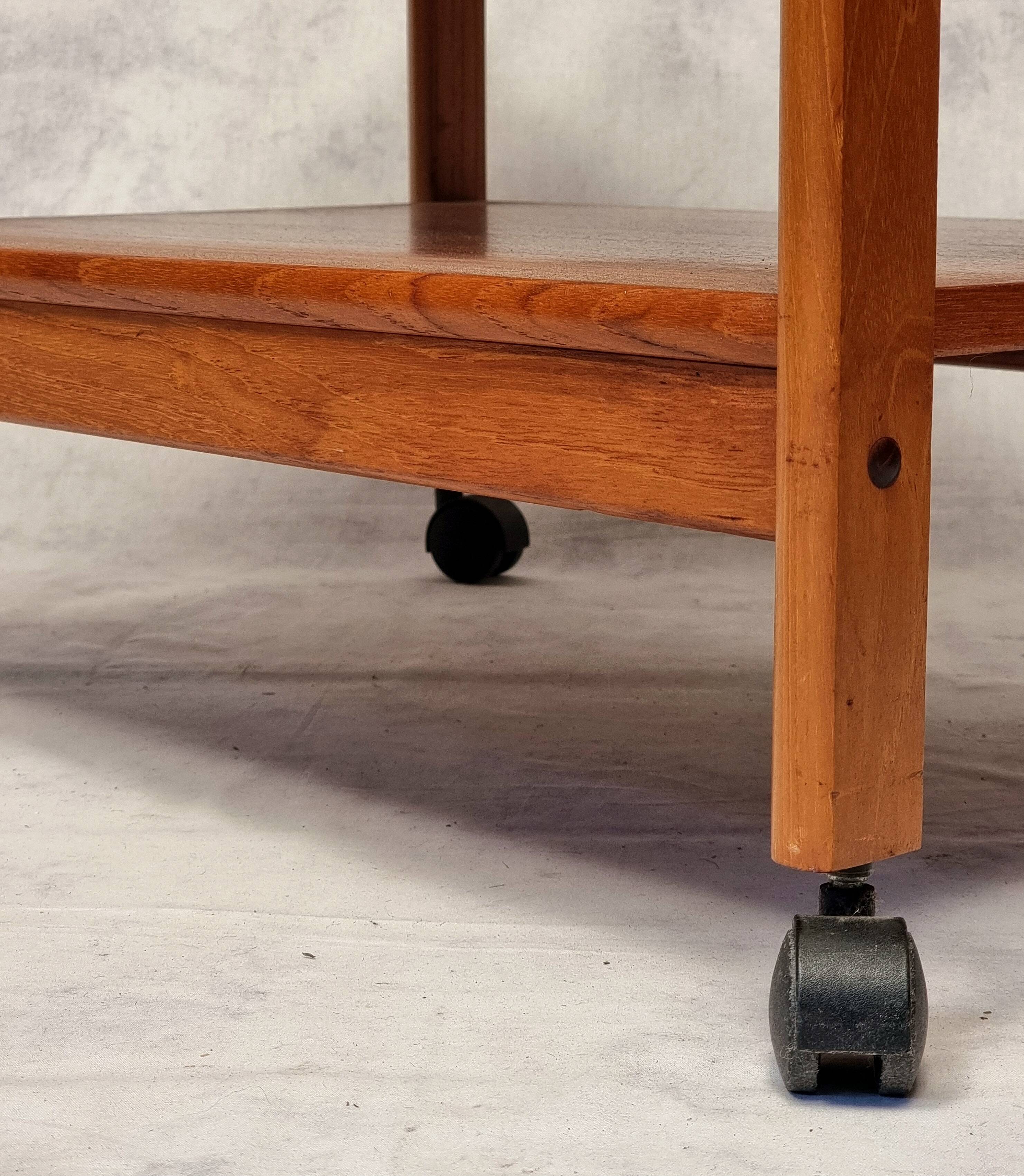 Vintage Scandinavian Rolling Trolley - BRDR Furbo, Spøttrup - Teak - Ca 1960