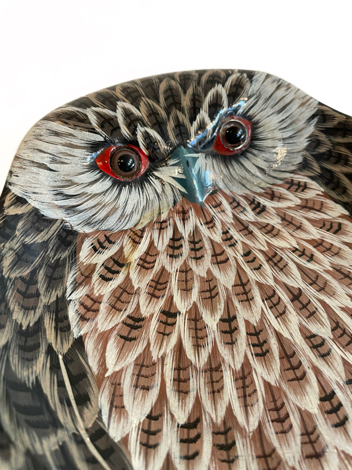 Vide poche hibou vintage peint à la main