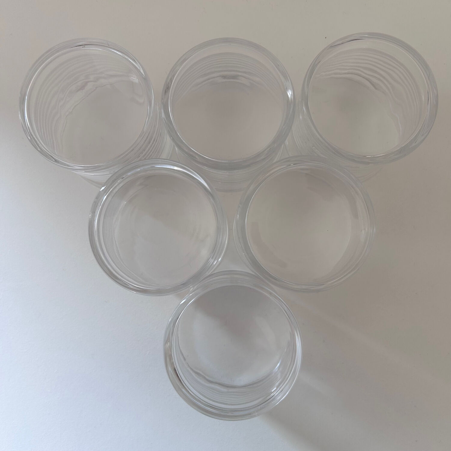 Set of 6 striped glasses