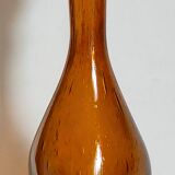 Three-sided blown glass carafe from Biot 1960s
