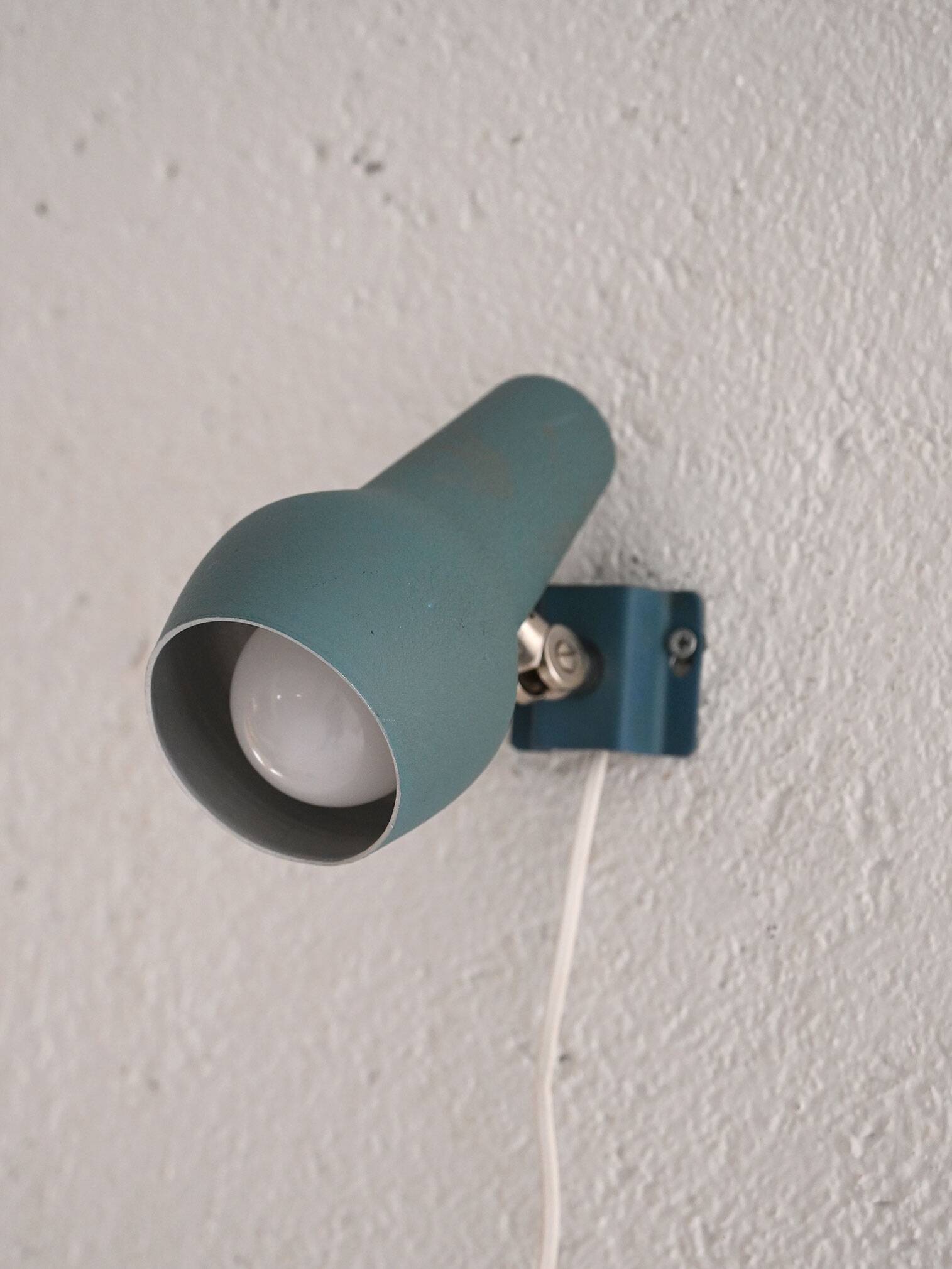 1950s/60s Scandinavian Blue Wall Lamp