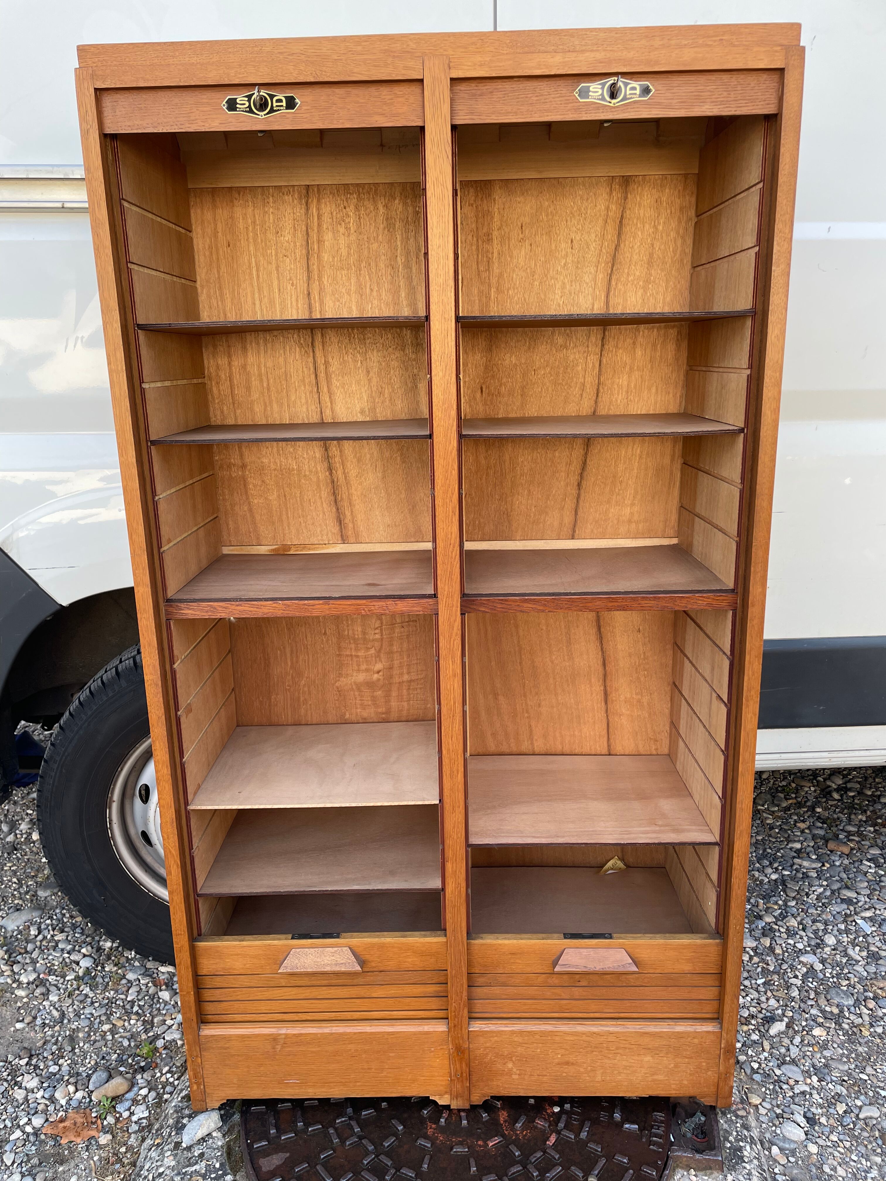 Notary's binder furniture in solid oak 1960