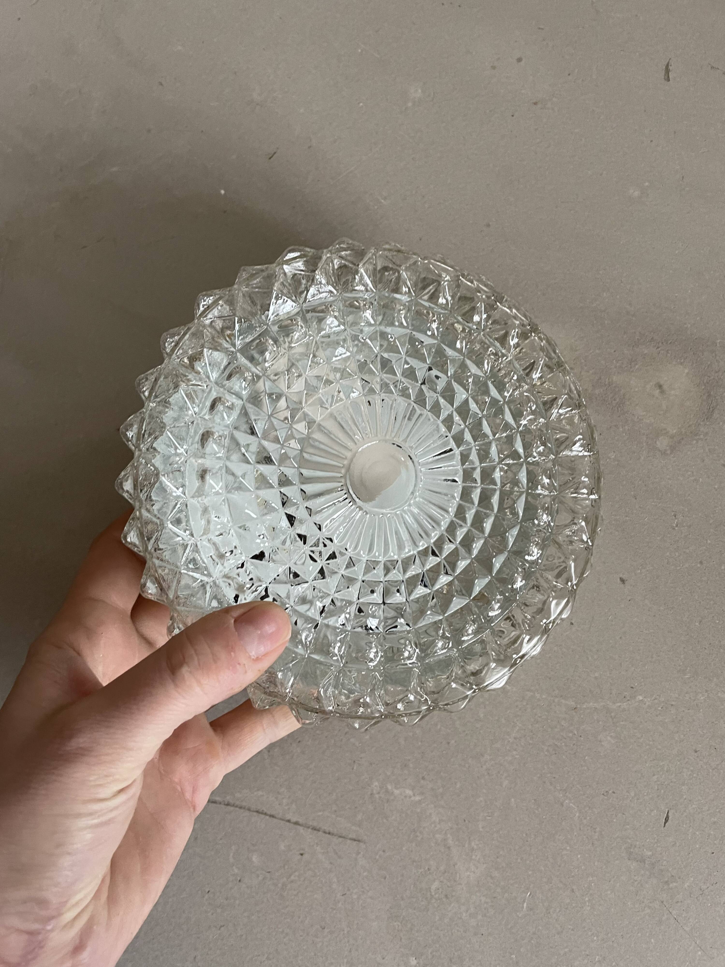 Small vintage glass wall or ceiling light