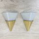 Set of 2 Limburg Glashütte brass and glass wall lamps sconce , 1970s