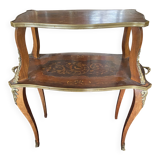 Dessert, rosewood marquetry tea table.