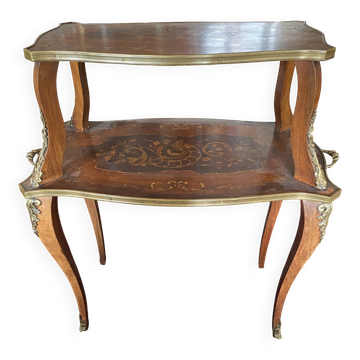 Dessert, rosewood marquetry tea table