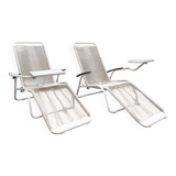 Set vintage garden chairs pool bed chaise longue R.Henkel