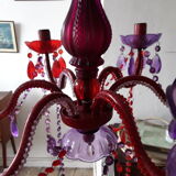 Lustre style baroque en cristal acrylique