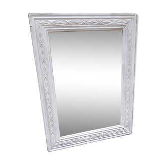 Miroir avec encadrement bois patiné 1920 28x37cm