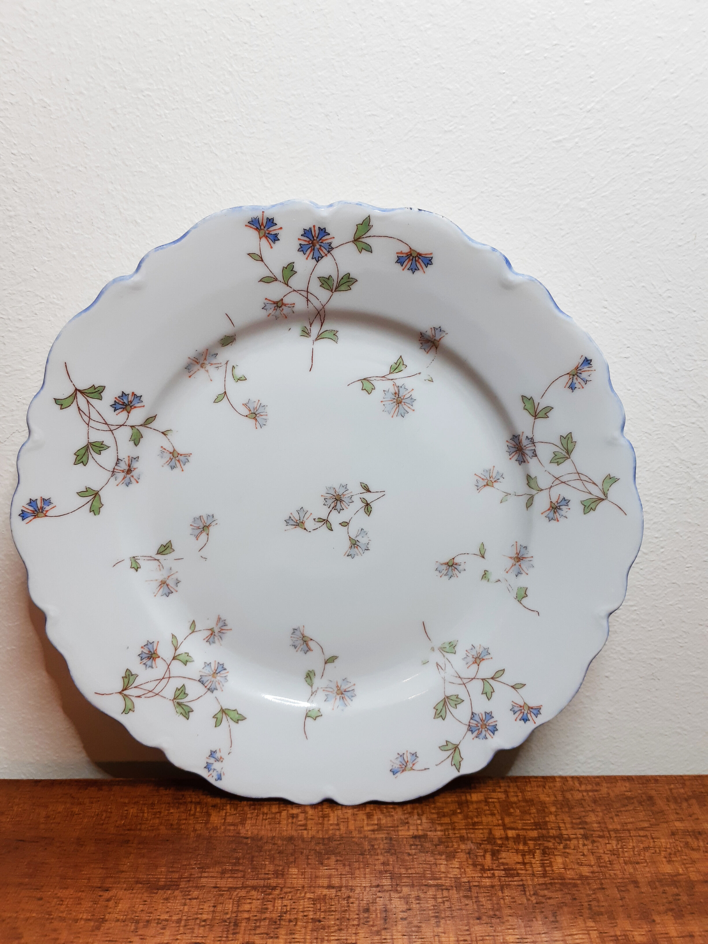 Set of 3 dessert plates o & eg royal austria barbeaux decor 1884-1918